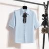 2026 Spring/Autumn Women's Korean Style Suit: Elegant Shirt & Skirt Two-Piece Set