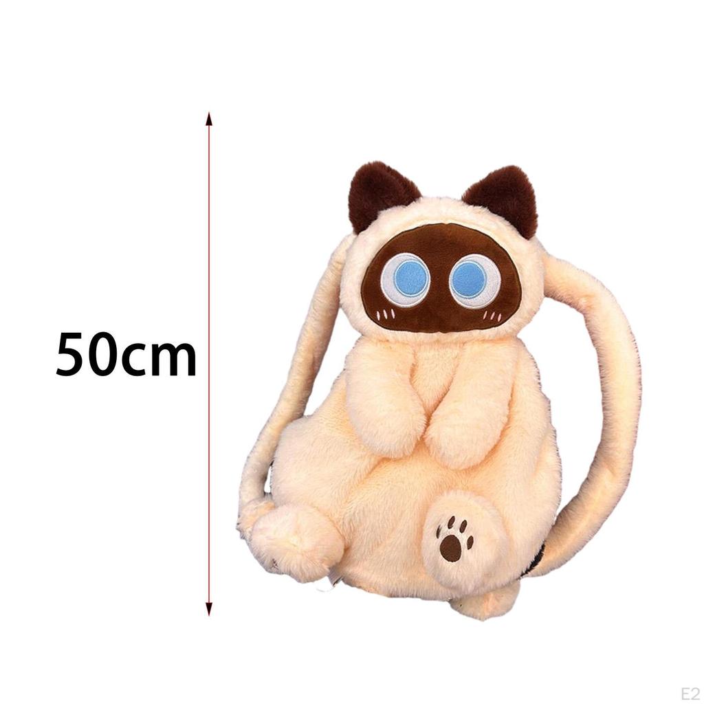 Cute Plush Animal Cat Backpack Bookbag Travel with Adjustable Straps Soft School Bag