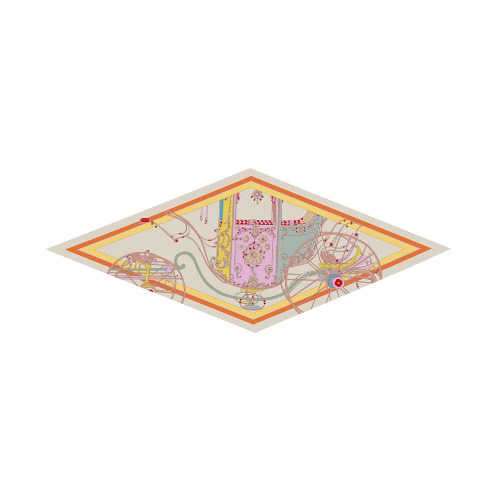 Diamond Scarf Carriage Print Brand Silk Scarves Wraps Women Luxury Bandana Headband Lady Hijabs Foulards Neckerchief Shawls
