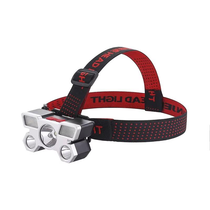 

Built in Battery Rechargeable Strong Light Headlight Portable 5 LED Headlamp For Camping Adventure Fishing Head Flashlight