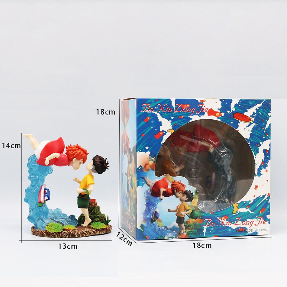 Ponyo On The Cliff Figure Ponyo Sou Sky Seagal Figure Pvc Statue Anime Action Figurine Collection Model Doll Toys Birthday Gifts