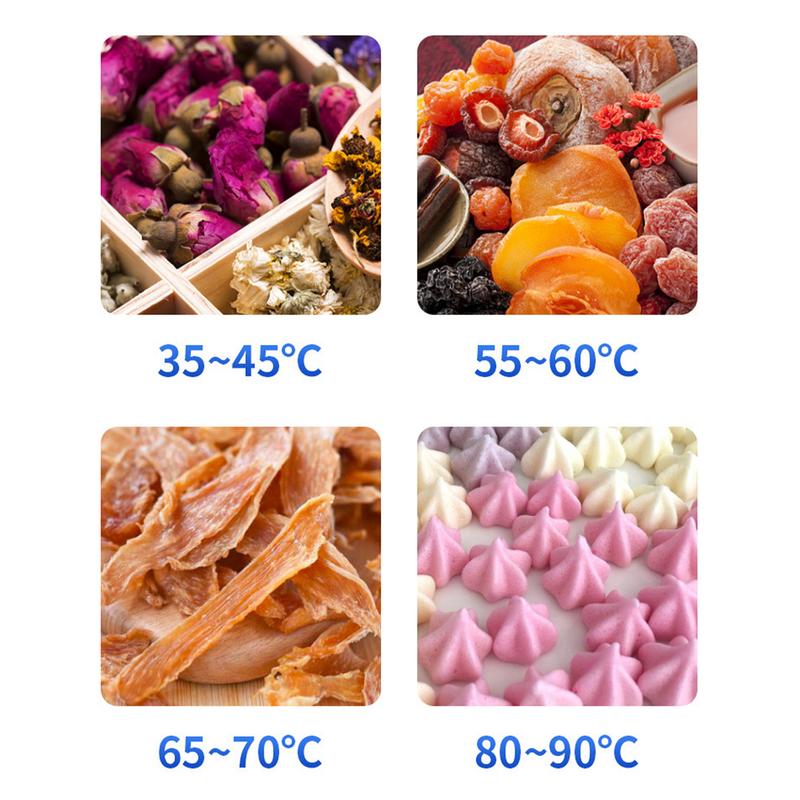 Food Dehydrator Stainless Steel Large Capacity 12-Tray Jerky Dryer Energy Saving Temperature Control Electric Food Preserver