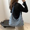 Stilvolle 2024 Neue Canvas Schulter-Crossbody-Tote-Tasche Trendige Handtasche mit großem Fassungsvermögen