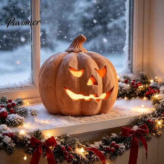 Glow in the Dark Pompoen voor Kinderen Halloween Kaarsenhouder, Hars Lantaarn Theelicht Houder met Attente Geschenken Uitgesneden Gezicht Herfst Boerderij Tafel Schoorsteenmantel