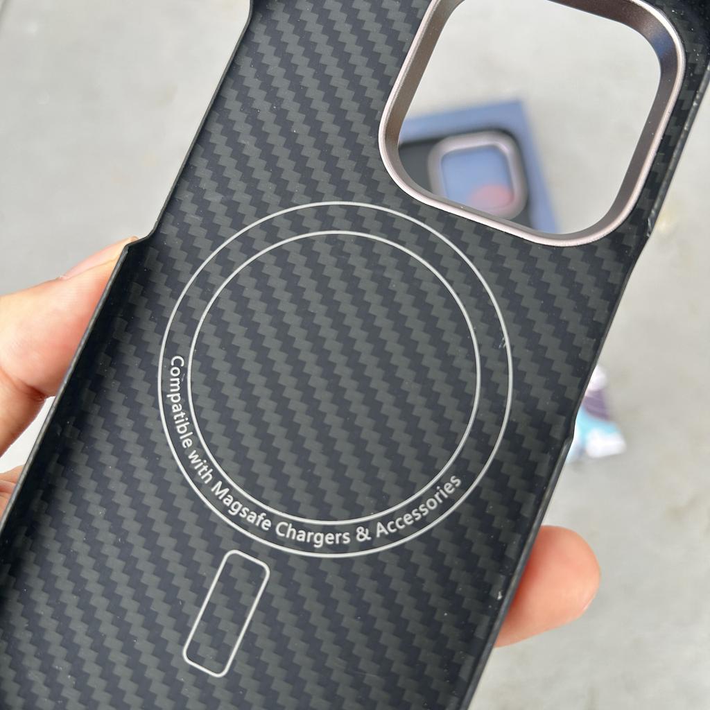 For iPhone 16 151 6 Pro Max Case 14 15 Plus Ultra Luxury Magsafe Magnetic Wireless Charge Carbon Fiber Thin Aramid Fiber Cover