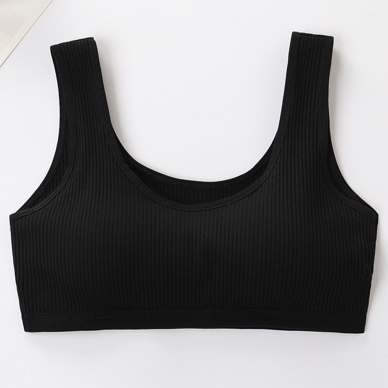 Teenage Girls' Cotton Sports Bra - Comfortable, Breathable, Anti-Protrusion