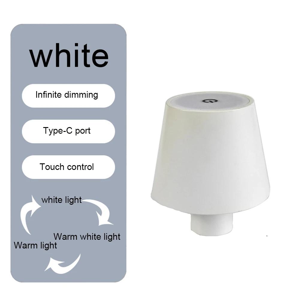LED Table Lamp USB Rechargeable 5200mAh Dimmable LED Bottle Lamp IP64 Waterproof Portable Table Light for Outdoor Dining Bedroom