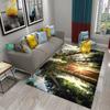 Forest Carpet Natural Landscape Rug Green Grass Rectangle Area Rugs for Adults Yoga Mats Bedroom Living Room Decor Soft Door Mat