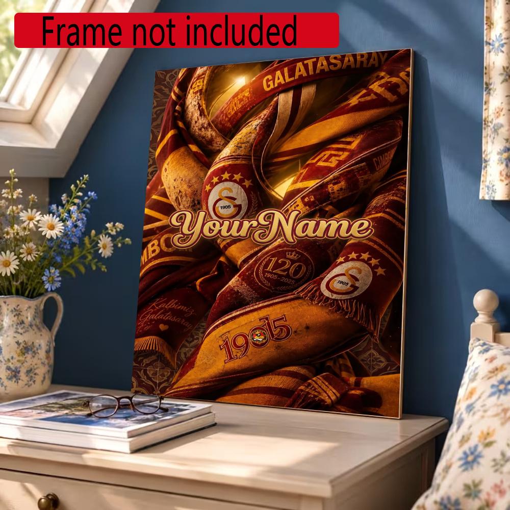 Galatasaray Personalized Text Diamond Painting Round Diamond Mosaic Rhinestones Diamond Embroidery Craft Kit Wall Decor Without Frame