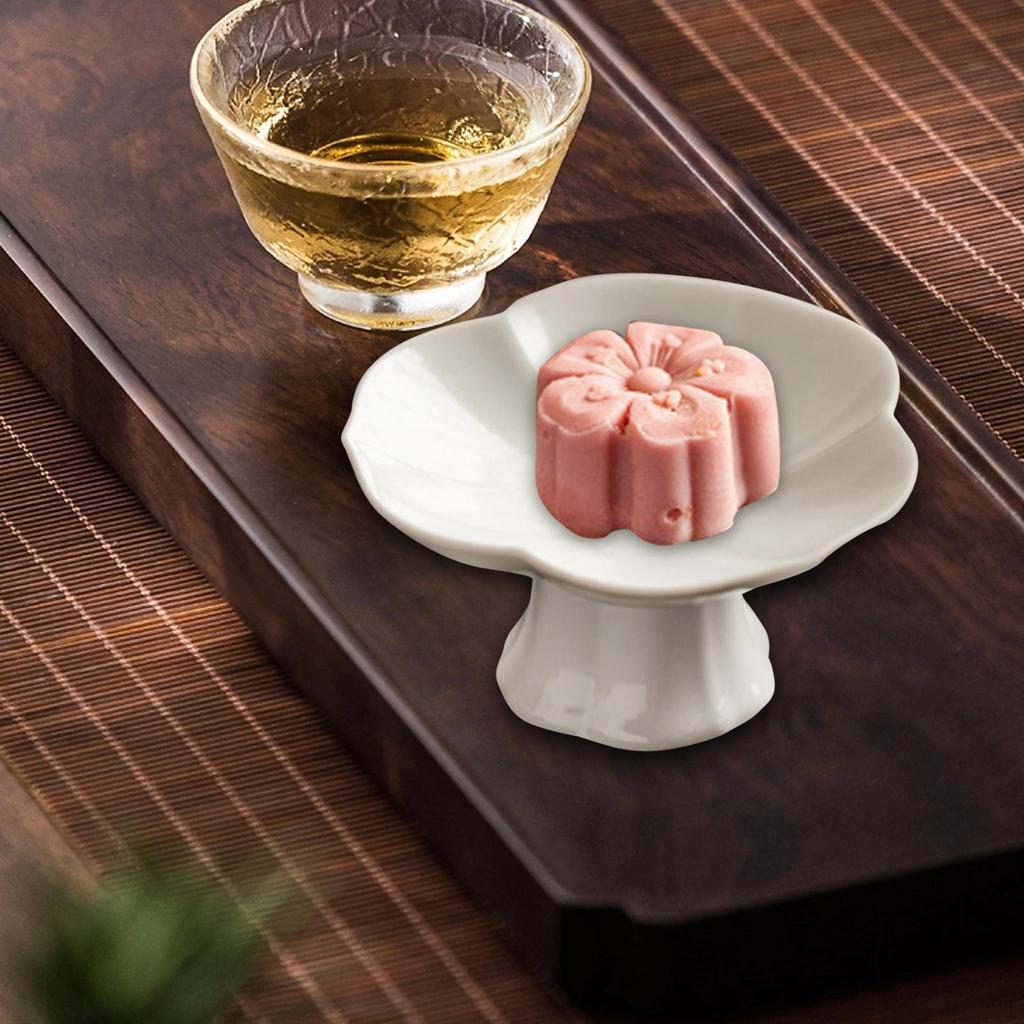 Keramik-Schale mit Fuß Dekorative Tischdeko Sockel Dessert Kuchen Servierständer für Wohnzimmer