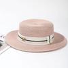 M-standard Flat-topped Straw Hat Retro Joker Beach Sun  Hat in Summer Beanies for Men
