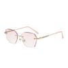 Elegant Frameless Diamond-Cut Reading Glasses for Women: Ultra-Light, Fashionable, Anti-Blue Light, Fine Glitter Design.