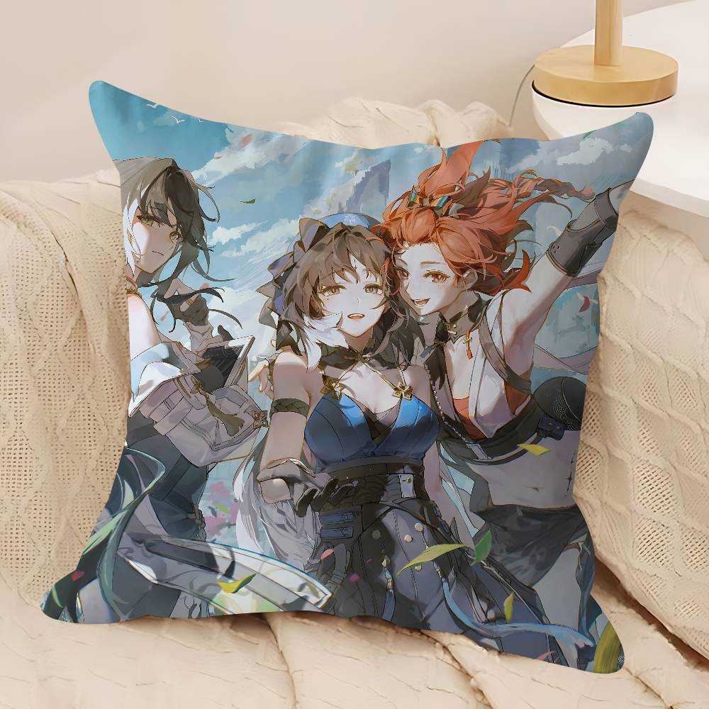 W-Wuthering Waves GameS Cushion Cover Decorative Pillow Sofa Home Decor Case Pillow Cases