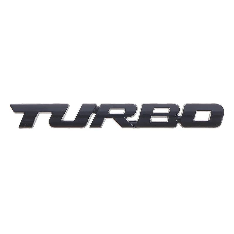 Lettera Metallica 3D Turbo Auto Moto Emblema Distintivo Adesivo Decorazione Laterale