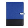 Custom Led Light Logo A5 Size Notepad 8000mah Wireless Charger Power Bank Combination Synthetic Leather Diary Notebook With Usb