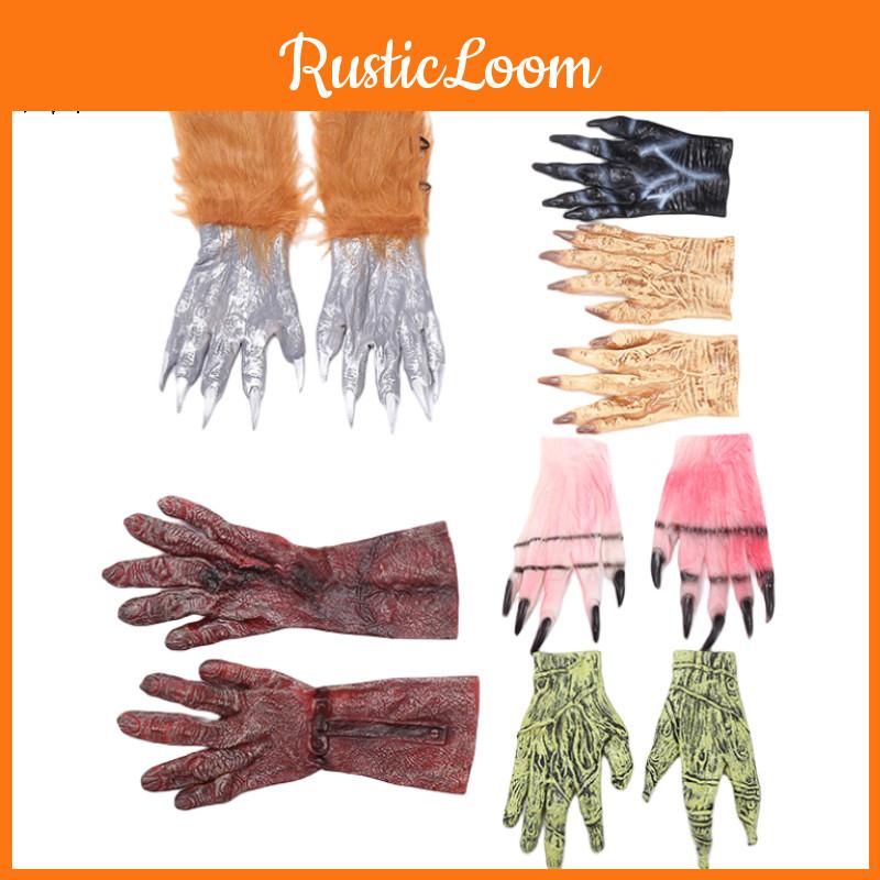 Adult And Kids Halloween Gloves Terrifying Blood Stained Werewolf Gloves