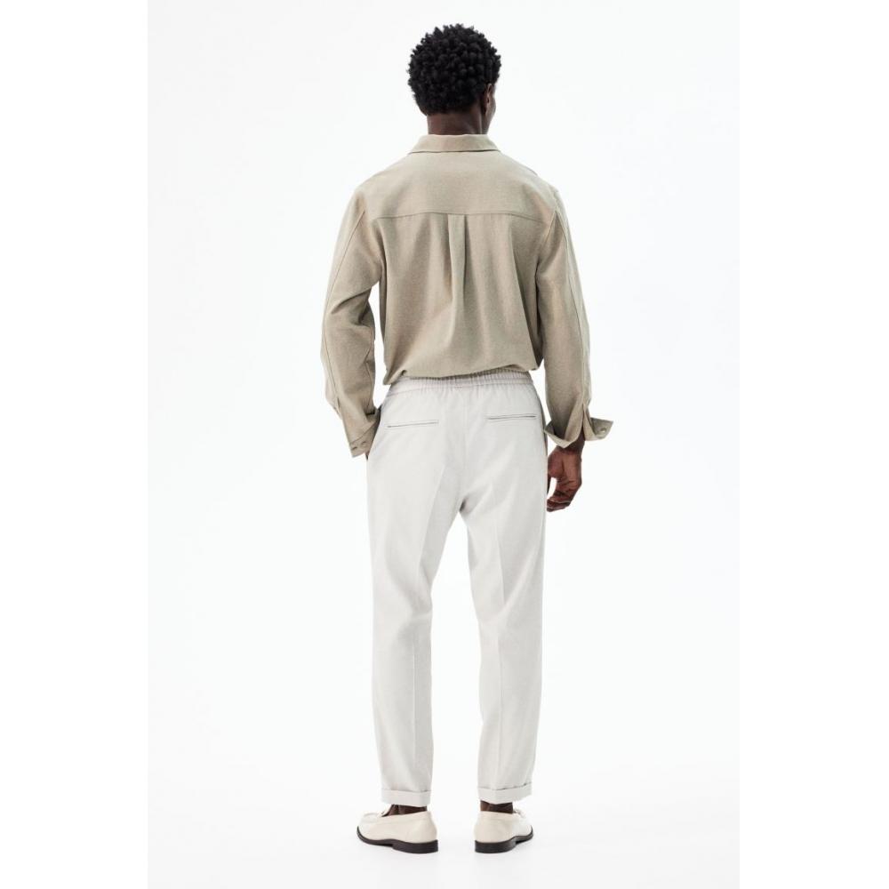 H M sliM Fit Twill Pants ligHt Beige