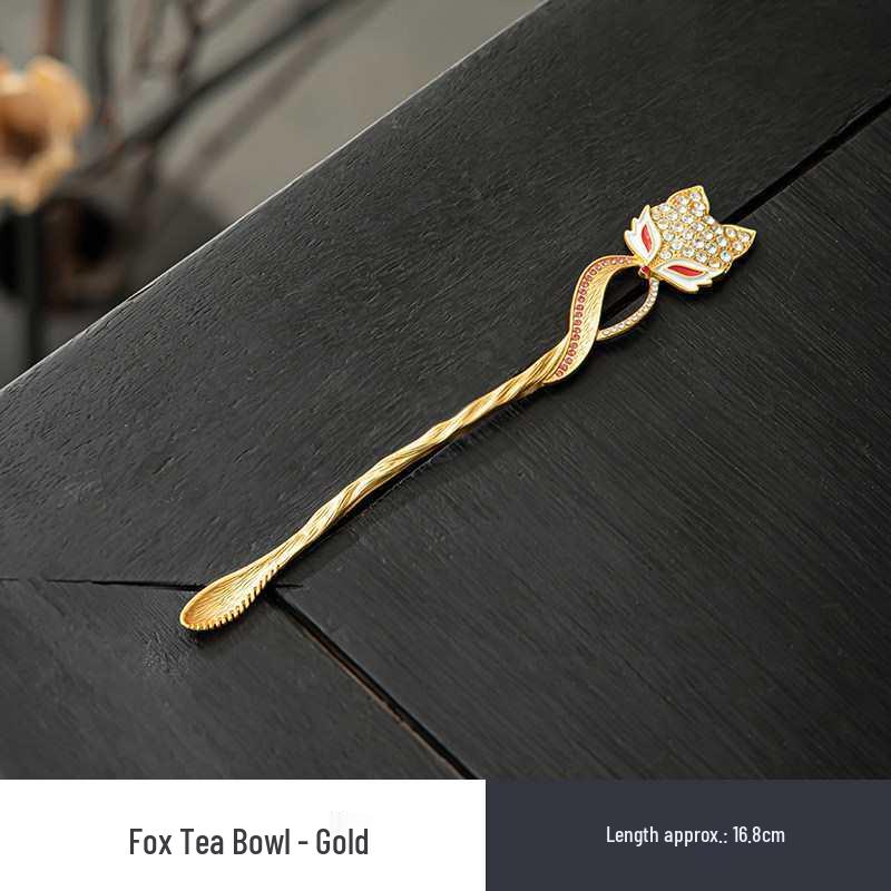 Japanese Tin Tea & Coffee Scoop - Long Handle Stirrer & Dual-Use Incense Burner Tool
