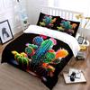 Colorful cactus plant pattern. Bedding sets Duvet cover sets Duvet covers Pillowcases(1* Duvet Cover 2* Pillowcases without duvet insert)