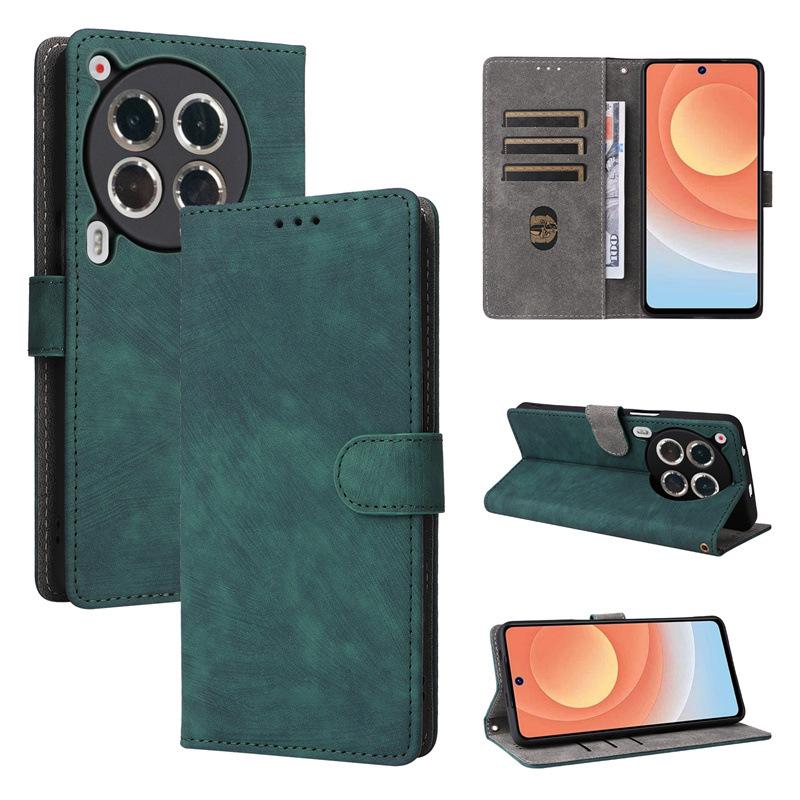 Etui z klapką do Tecno Camon 30 Premier PU Leather Full-Body Protection [Blokowanie RFID] Etui portfelowe