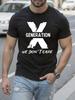 X Generation Graphic Black T-shirt100% Cotton