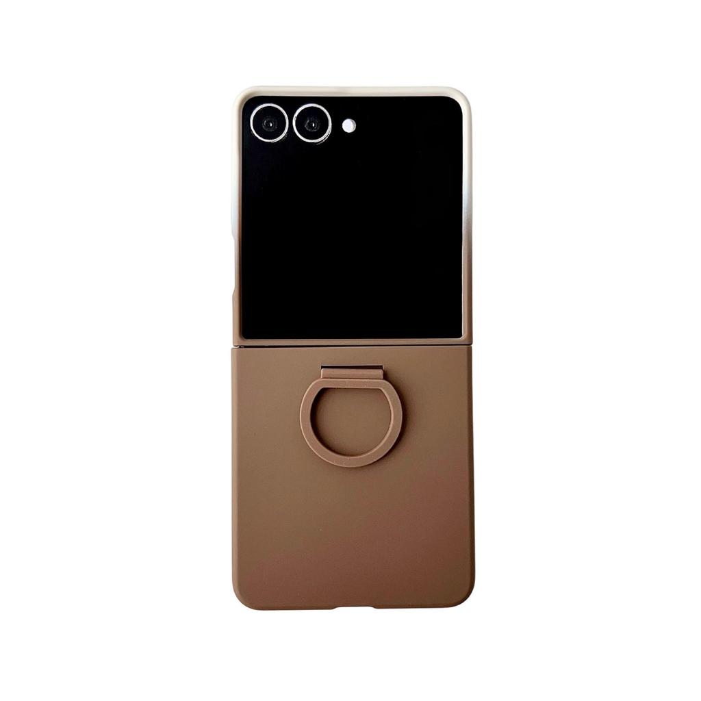 Ring Buckle Phone Case for Samsung Z FLIP7 TPU Hard Cover