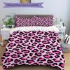 3Pcs Pink Leopard Print Printed Bedding Set, Breathable And Soft,(Includes 1 Duvet Cover And 2 Pillowcases, Quilt Not Included) yy250815155