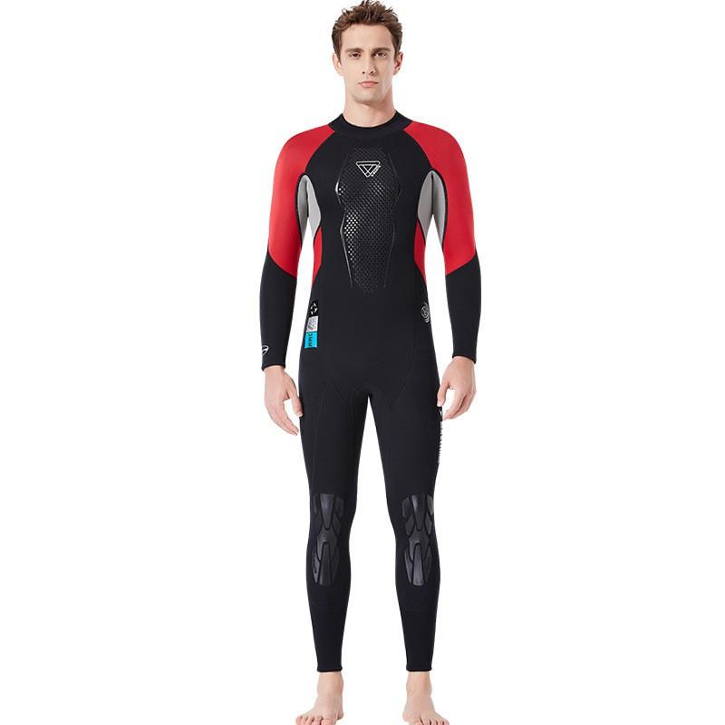 Mens 3mm Fullsuit Wetsuit Diving Surfing Snorkeling Warmth Chloroprene Neoprene SCR Material