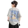 Boys' Trendy Korean Style Cartoon T-Shirt - Casual Loose Fit, Short Sleeve Summer Top