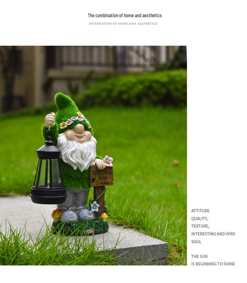 Solar Elf Garden Light: Outdoor Resin Ornament for Villas