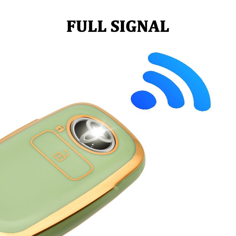 TPU Smart Remote Autoschlüsselhülle für Toyota Perodua Malaysia Autoschlüsselschutz Autoschlüsselanhänger 2 Tasten Schlüsselanhängerschutz