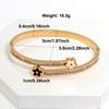 3Pcs/Sets Stainless Steel Clover Flower Cross Nail Bracelet for Women Leisure Wedding Jewelry Party Holiday Valentine's Day Gift