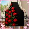 1pc Floral Printed Apron - Adjustable Durable Polyester Kitchen Apron for Baking, Cooking, Home Use - Ideal Gift for Couples, Fa