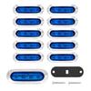 LED Side Marker for Passenger Cars and Marker Blue [DaishiDai] Lights, 4-LED, 12V/24V Compatible, Trucks, Lamps, 10-Pack,