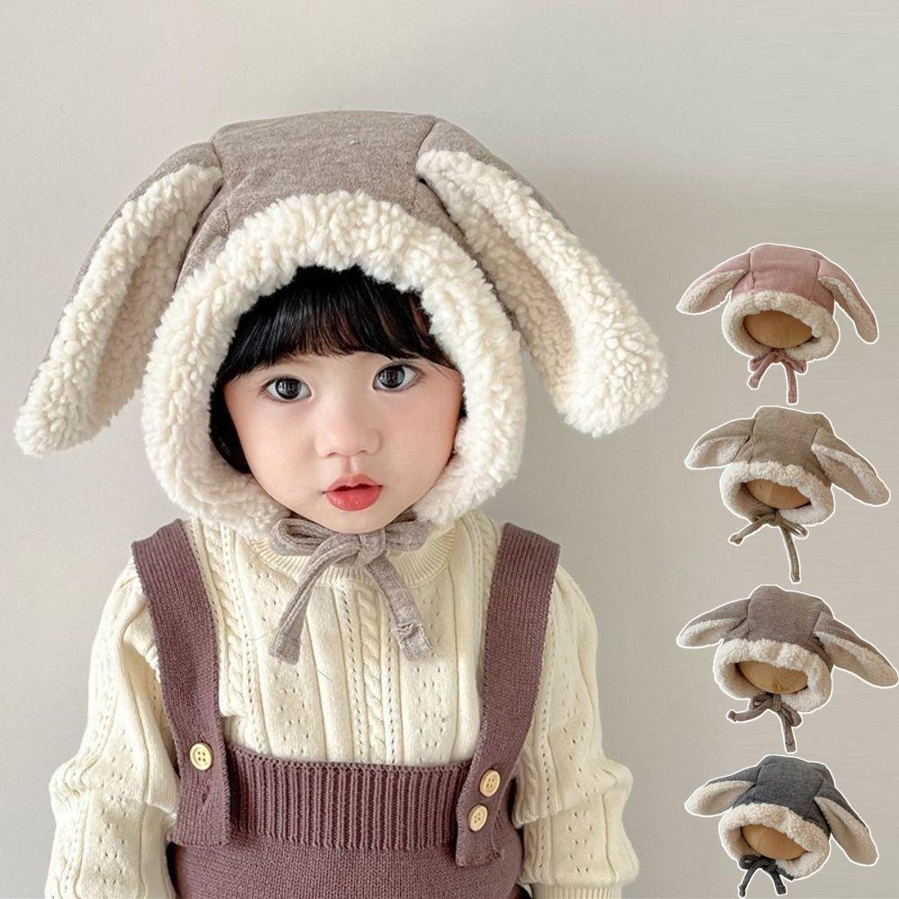 Cute Baby Beanie Cap Winter Ear Protection Hat Lovely Rabbit Ear Hat  Kids