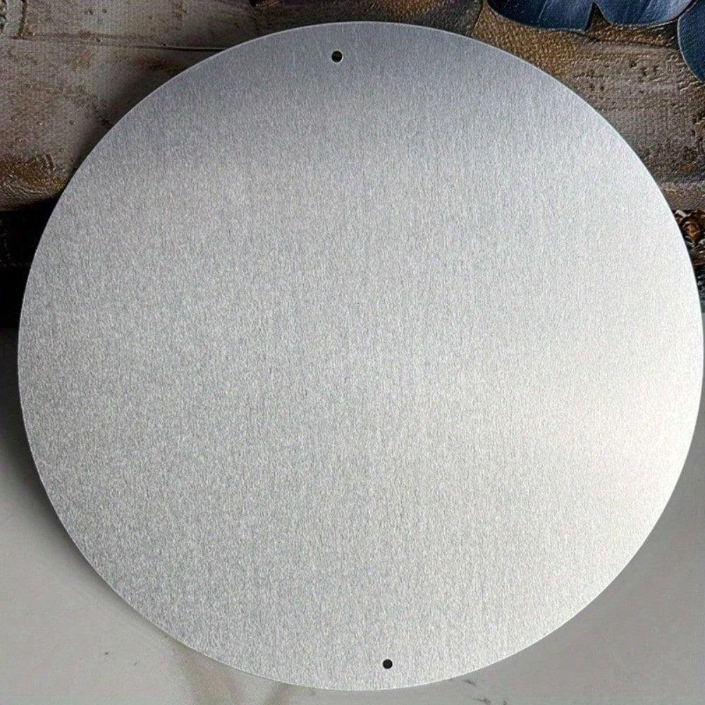 Round Metal Camping Poster Wall Art Garden Kitchen Decor