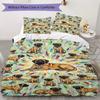 Cute animals Pattern Bedding uilt Set uilt Cover Pillowcase Home Decoration Birthday Gift (1 * duvet cover + 2 * pillowcase  without core)