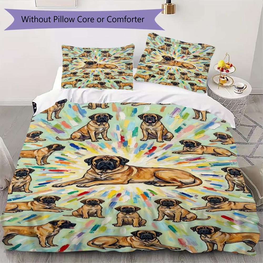 Cute animals Pattern Bedding uilt Set uilt Cover Pillowcase Home Decoration Birthday Gift (1 * duvet cover + 2 * pillowcase without core)