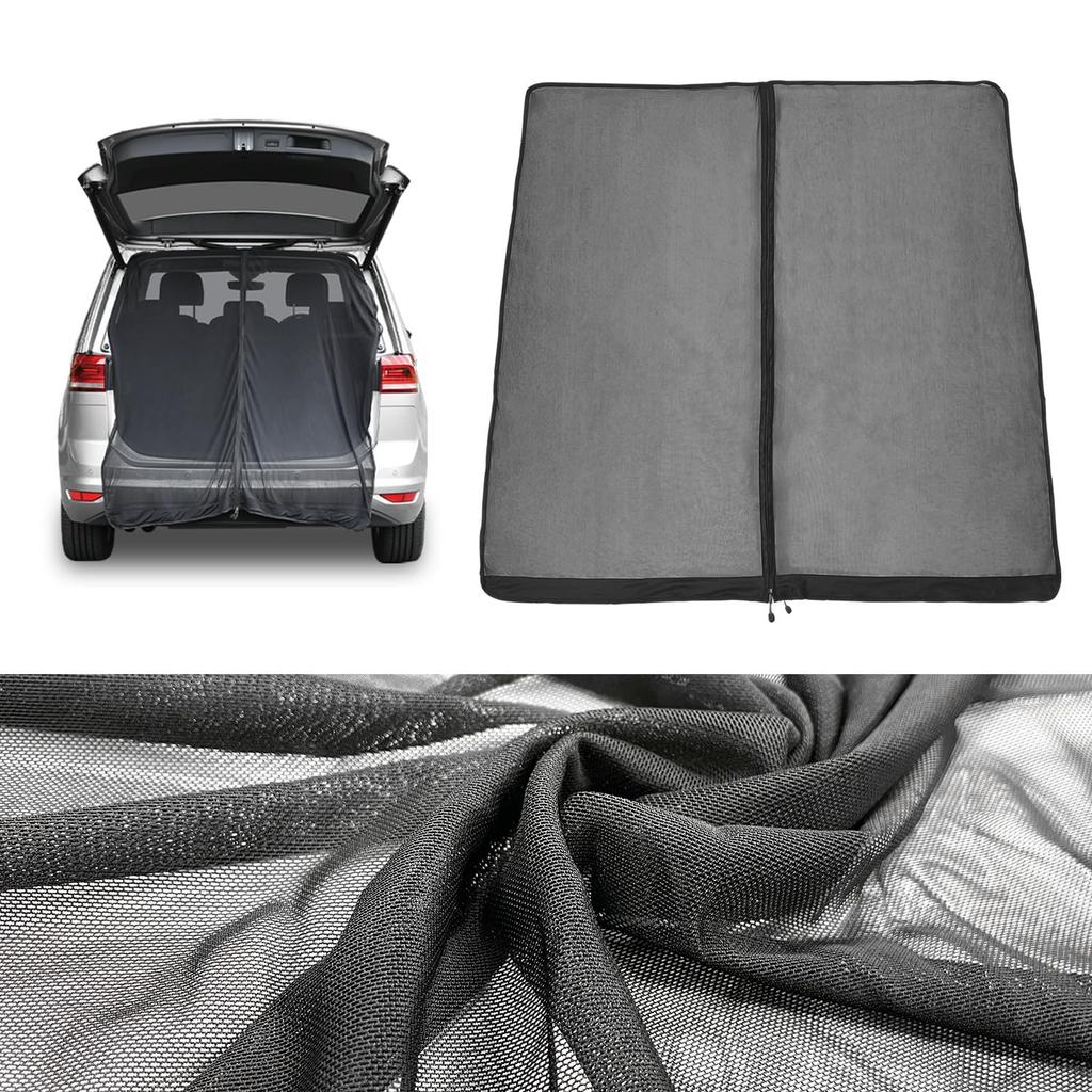 Seiwa Car Insect Repellent Net, Easy Magnet, for Back Doors, Small Size Z107, 1 Net, Mesh, Double-Sided Slide Fastener