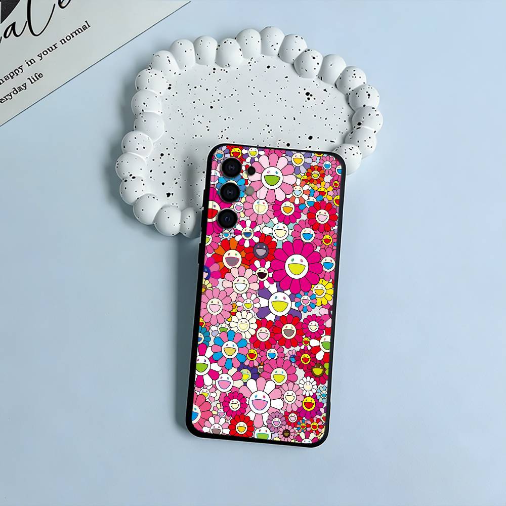 

T-Takashis -M-Murakamis Soft Silicone Case for Samsung S25, S24, S21, S22, S23, S30, Ultra, S20, Plus, FE, Lite-Black Samsung S21lite