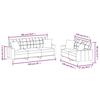 VidaXL Ensemble de Canapés avec Coussins 2 pcs, Canapés avec Accoudoirs et Dossier, Ensemble de Meubles, Mobilier de Salon, 3201390