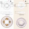 PU Ceiling Medallion, Decorative Ceiling Medallions Decor for Light Fixtures, Ceiling Fans and Ceiling Socket Holes (C-15"OD X 4.3"ID)
