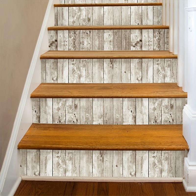 1roll Retro Nostalgia 3D Vertical Stripes Simulation Wood Grain Wood Panel PVC Wall Stickers, Wall Decoration Kitchen Living Room Wallpaper Stickers