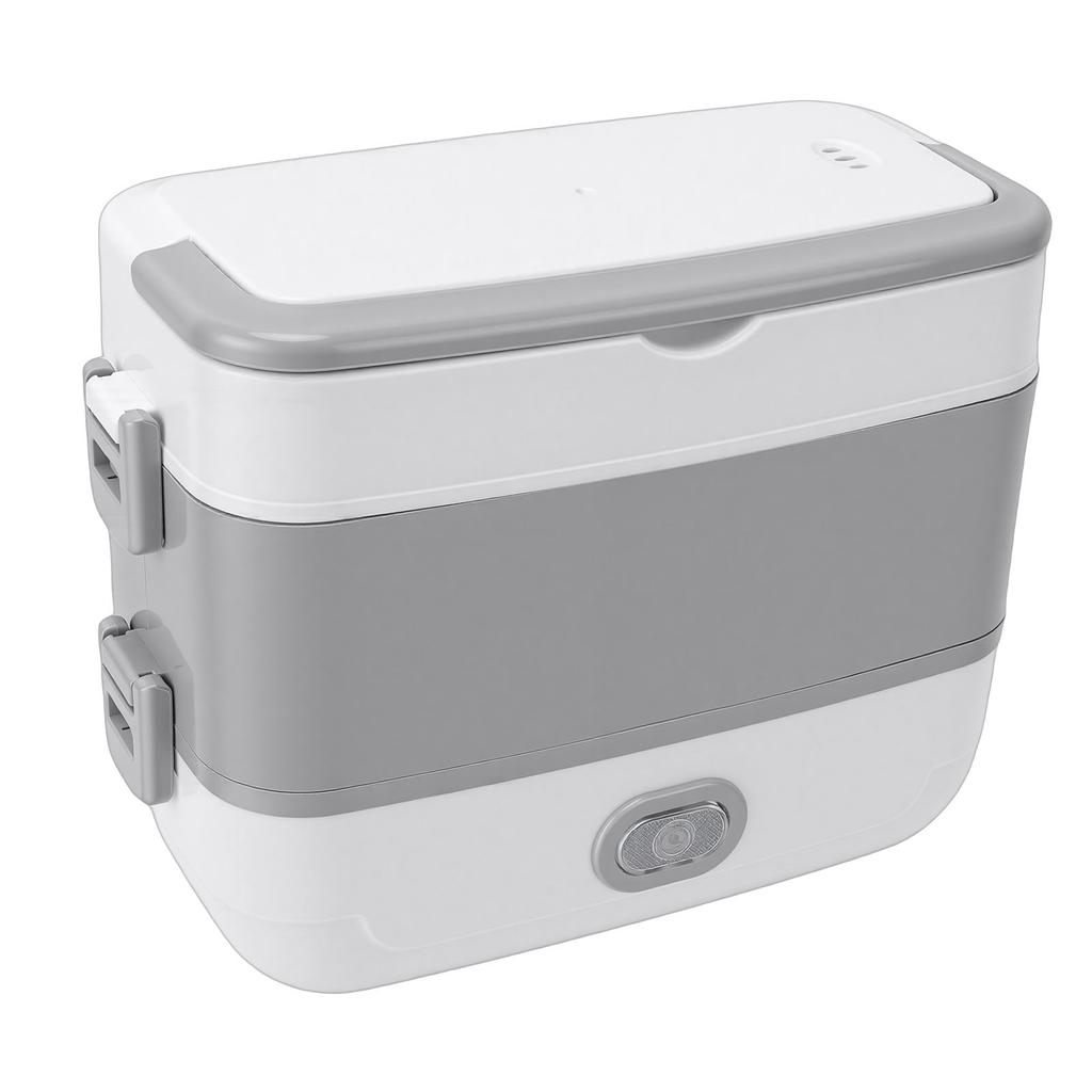 Portable Self Cooking Electric Lunch Box Rice Cooker 2 Layers 4 Stainless Steel Food Insulation Bowls for Dormitory 2L
