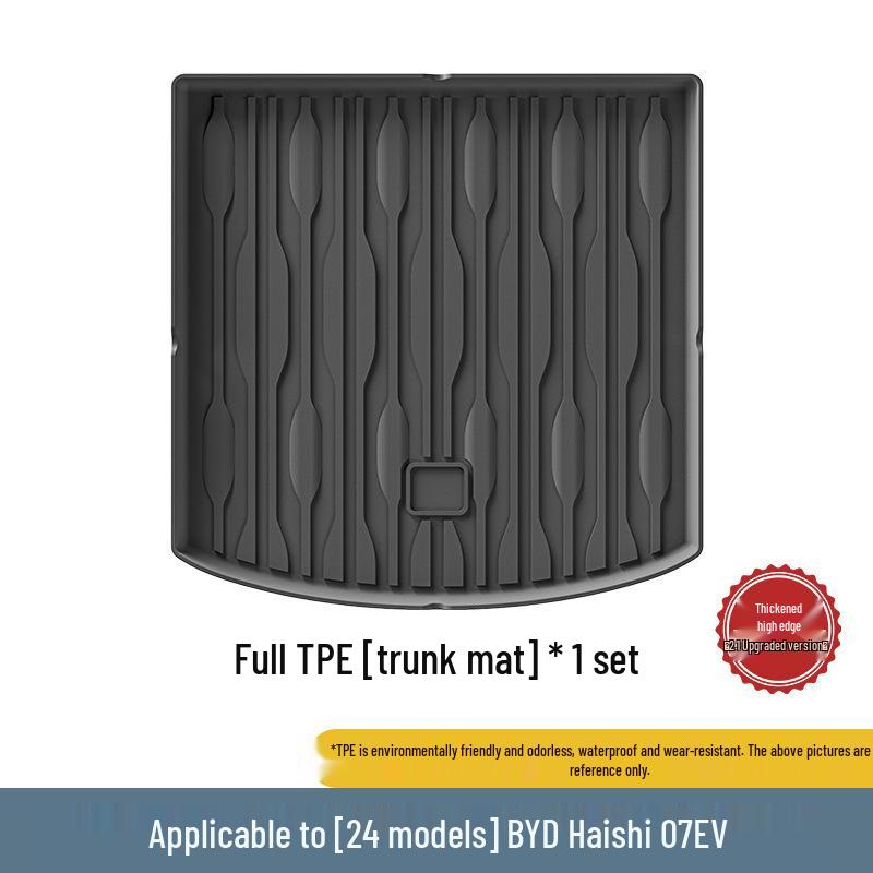 Eco-Friendly TPE Car Mats for BYD Hiace '07 - Full Set: Trunk & Backrest Mats
