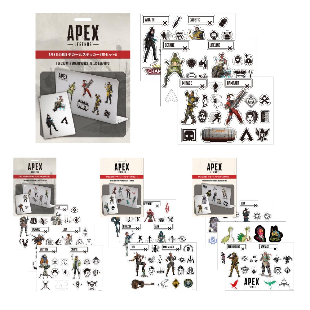 Apex Legends Decal Sticker Set of 3 B