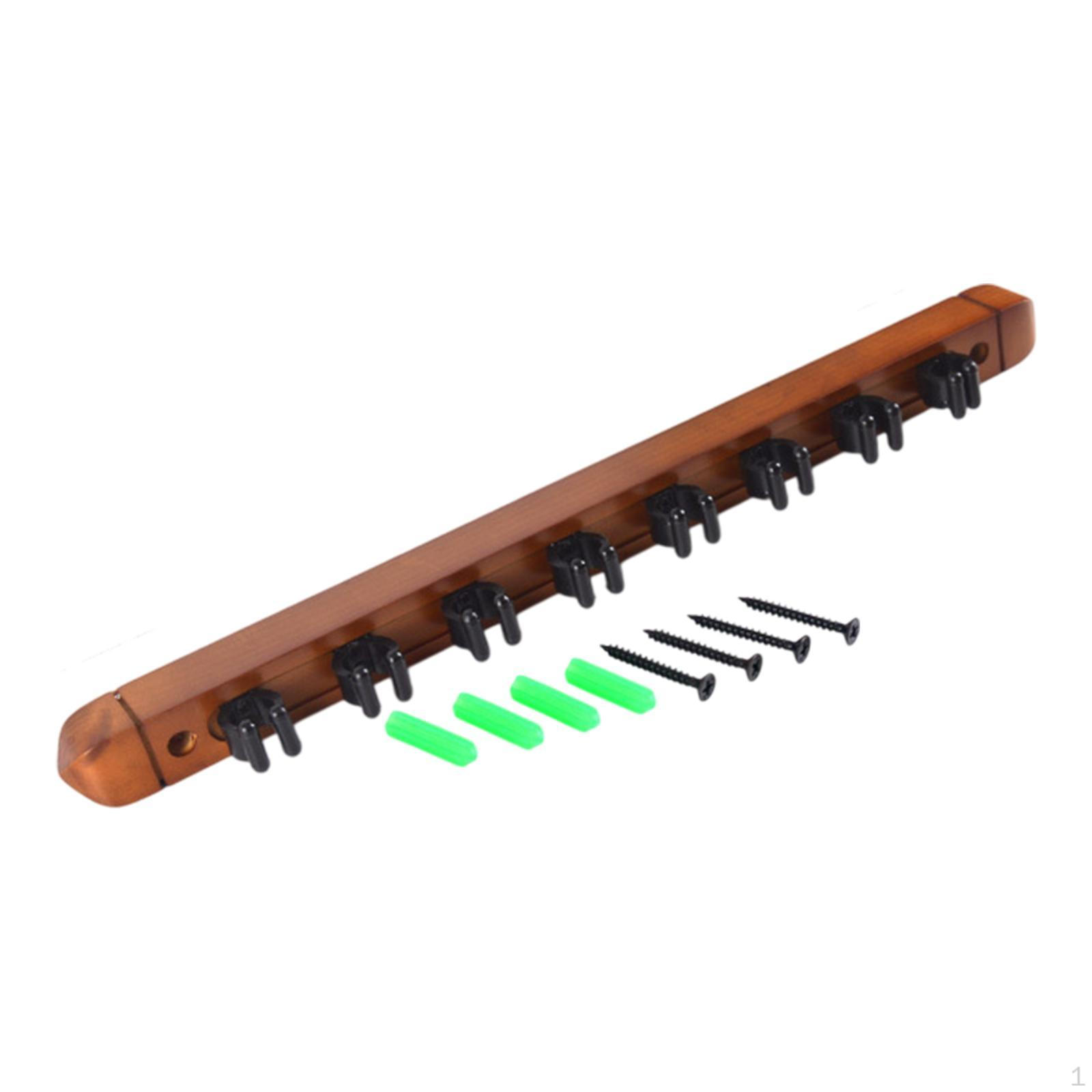 

8 Pool Billiard Stick Holder Cue Rest Storage Fishing Rod Stand Wooden Rack Claw Walnut