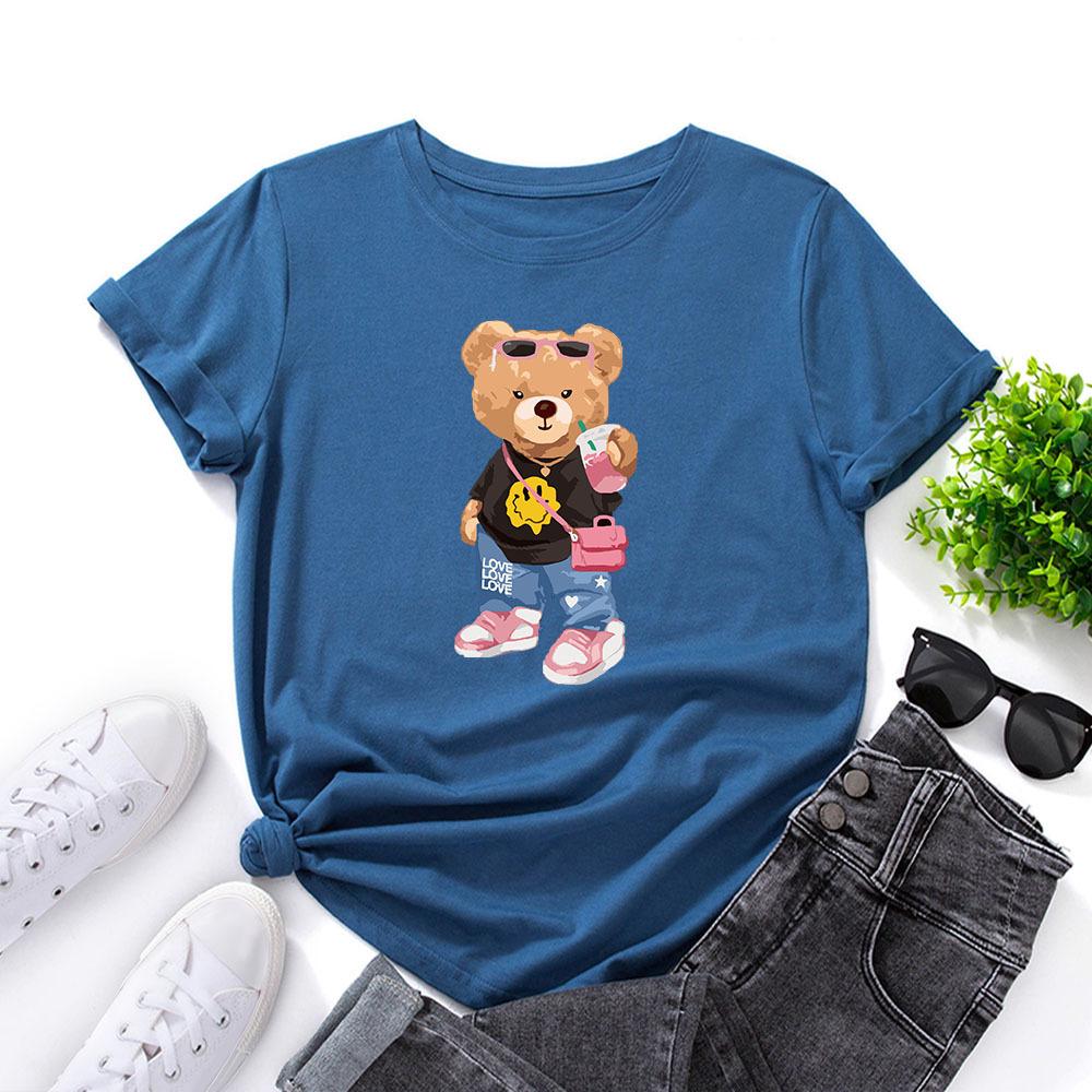 Women Men Cotton T Shirt Round Neck Short Sleeve Tee Fashion Black White Top Comfortable Soft T-Shirts