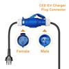 1-phase Blue Female CEE 32A Socket To 20A Brazilian Plug Adapter 7KW 32A To 3.5KW 16A Portable Electric Vehicle Charging Adapter