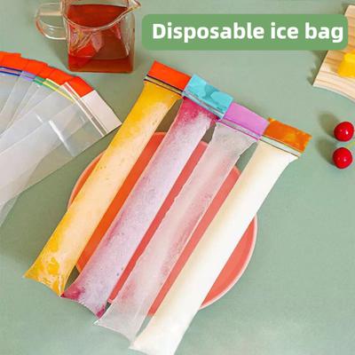 100 Piezas Bolsas Desechables para Moldes de Helados Caseros DIY Helados Pops Jugo de Frutas Batidos Yogurt Bolsa Molde Libre de BPA Tubos para Congelador con Cierre Zip